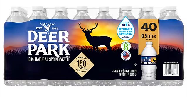 Pallet of Deer Park Spring Water Bottles