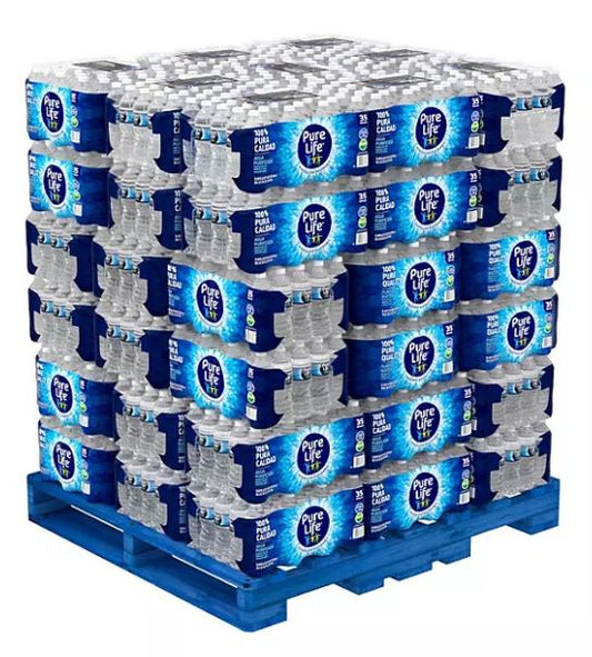 Pallet of Pure Life Water Bottles